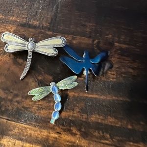3 gorgeous dragonfly brooches